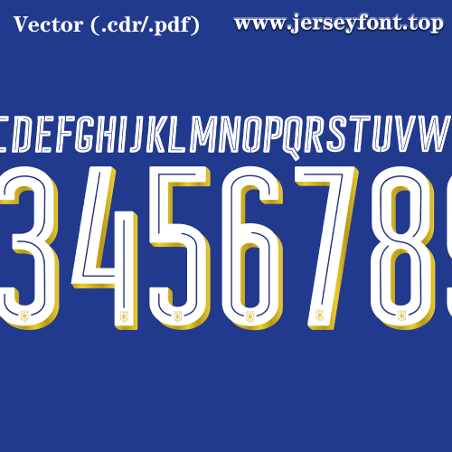2016 European Cup Puma Italy font Vector - Jersey Font